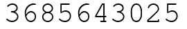 Число 3685643025.