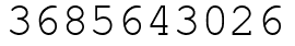 Число 3685643026.