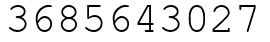 Число 3685643027.