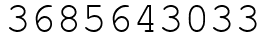 Число 3685643033.