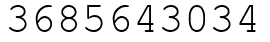 Число 3685643034.