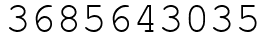 Число 3685643035.
