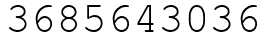 Число 3685643036.