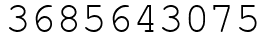 Число 3685643075.