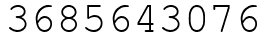 Число 3685643076.