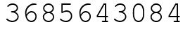 Число 3685643084.