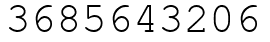Число 3685643206.