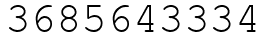 Число 3685643334.