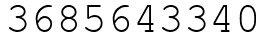 Число 3685643340.