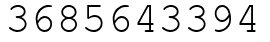 Число 3685643394.