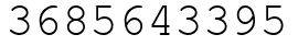 Число 3685643395.