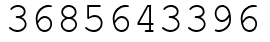 Число 3685643396.