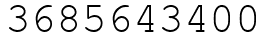 Число 3685643400.