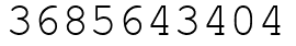 Число 3685643404.