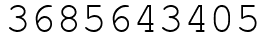 Число 3685643405.