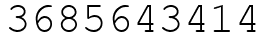 Число 3685643414.