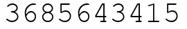 Число 3685643415.