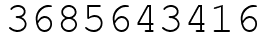 Число 3685643416.