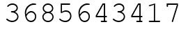 Число 3685643417.