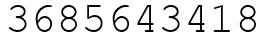 Число 3685643418.