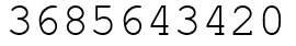 Число 3685643420.