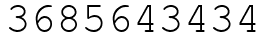 Число 3685643434.