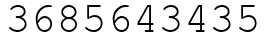 Число 3685643435.