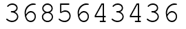 Число 3685643436.