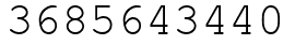 Число 3685643440.