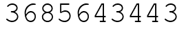 Число 3685643443.