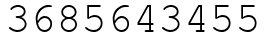 Число 3685643455.