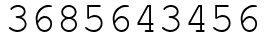 Число 3685643456.