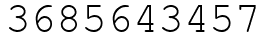 Число 3685643457.