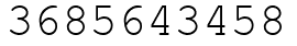 Число 3685643458.