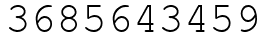 Число 3685643459.