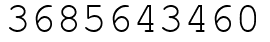 Число 3685643460.