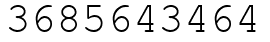Число 3685643464.