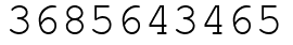 Число 3685643465.