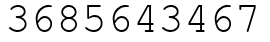 Число 3685643467.
