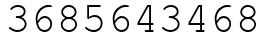 Число 3685643468.