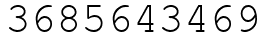 Число 3685643469.