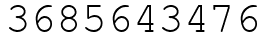 Число 3685643476.