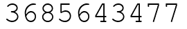 Число 3685643477.