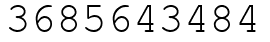 Число 3685643484.