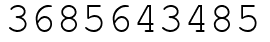 Число 3685643485.