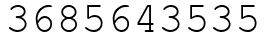 Число 3685643535.