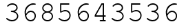 Число 3685643536.