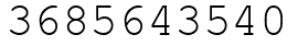 Число 3685643540.