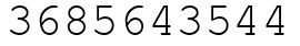 Число 3685643544.