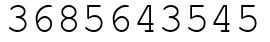 Число 3685643545.